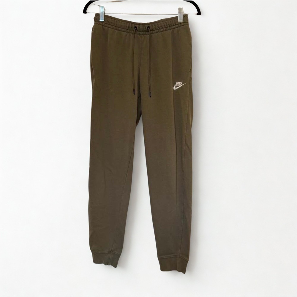 Nike Sportswear Women Joggers Olive Green Fleece Sweatpants Small BV4095-325